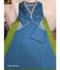 Partykleidung Designer Kurta Hosen Set Indische Frauen Bollywood Oberteil Tunika Kurti Baumwollkleid