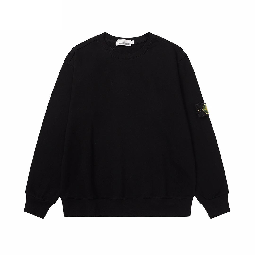 

Унисекс однотонный свитшот с круглым вырезом, значком и длинными рукавами M