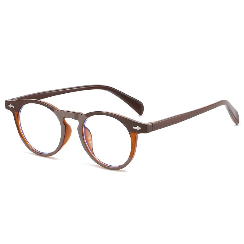 Retro Round Anti Blue Light Glasses for Women Men Fashion Blue Light Blocking Eyewear