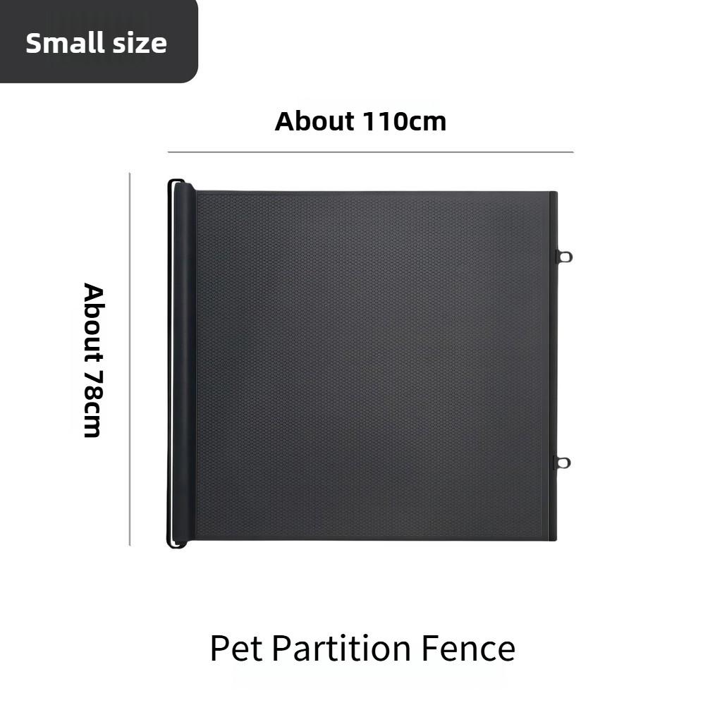 Deck Kitchen Porch Cat Baffle Retractable Pet Gate Safety Pet Mesh Fence Isolation Net Anti Jumping Cat Fence Barrier Black-110x78cm