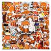 50 Red Panda Doodle Personality Cartoon Cute Animals Children Creative DIY Mobile Suitcase Stickers