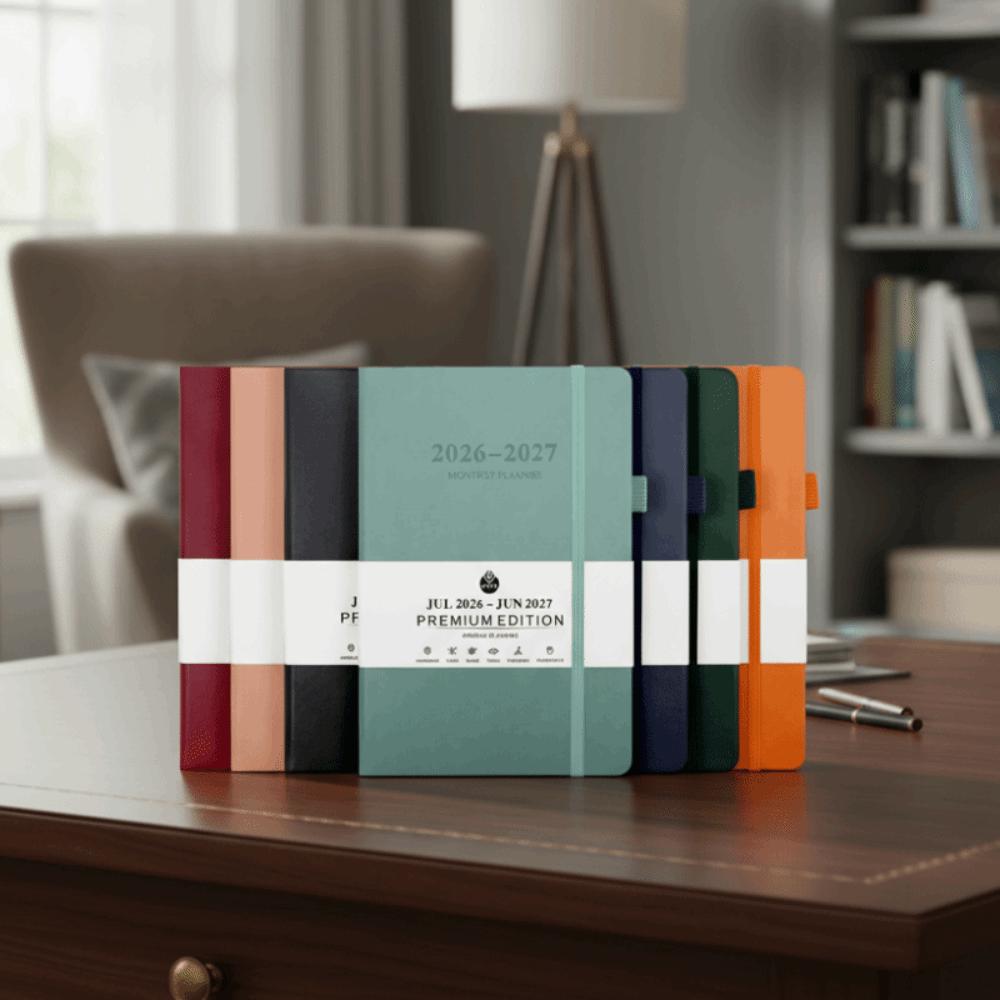 Wear-resistant A5 Agenda Planning Notebook 12 Months 365 Days Efficiency Notebook Office Supplies