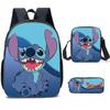 Stitch Cosplay Nylon Rucksack Umhängetaschen Federmäppchen Anzug Anime Kinder Wasserdicht Schultasche Mode Student Jungen