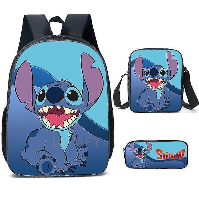 Stitch Cosplay Nylon Rucksack Umhängetaschen Federmäppchen Anzug Anime Kinder Wasserdicht Schultasche Mode Student Jungen
