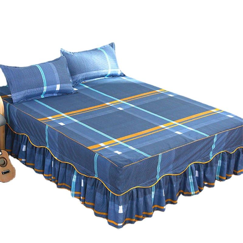 3 Stück/Set Bettüberwurf Baumwolle Set Voll King Queen Doppelbetten Baumwolle Bettlaken mit Kissenbezügen Geeignet für Bettwäschebezug