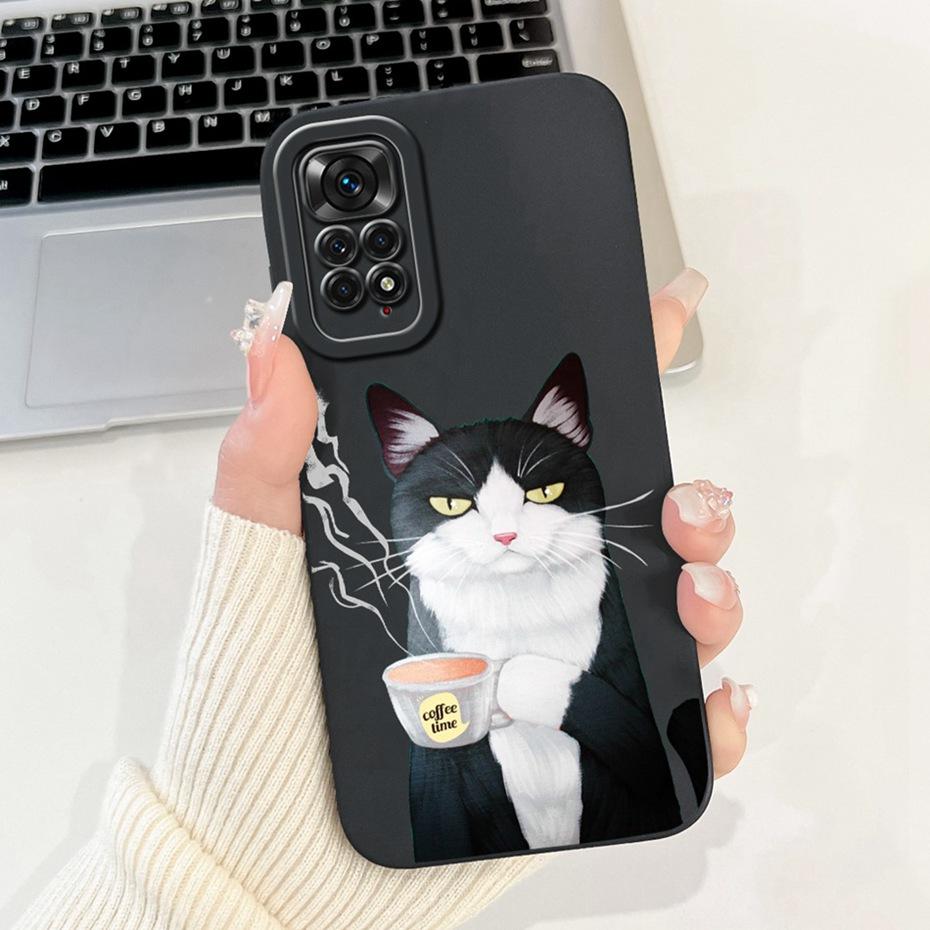 Lens Protective Cover For Xiaomi Redmi Note 11 4G / Note 11s 4G / Note11 Pro 4G Lovely Printing Soft Silicon Phone Cases