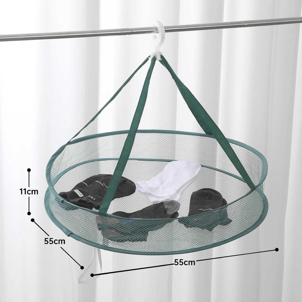 Multifunctional Anti-Deformation Drying Basket: New Enclosed Zipper Net Bag for Clothes, Anti-Mosquito, and Vegetable Drying.
