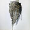 Halloween Belly Dance Sequin Tassel Hip Scarf for Beginners
