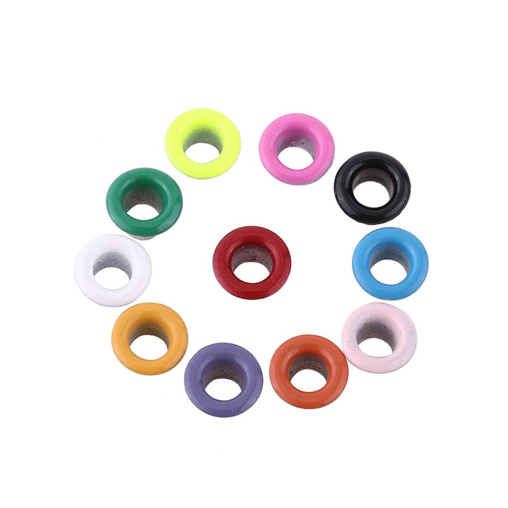 500Pcs Mixed Colors 3mm Round Shape Metal Eyelets Scrapbooking Card Making Craft Leather Hot