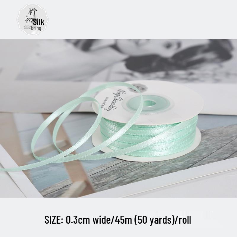 3mm Premium Double-Sided Satin Polyester Ribbon for Wedding Bows and Gift Packaging