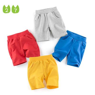 Summer Boys' Shorts Baby Pants Solid Color Fifth Pants Student Beach Pants Cotton