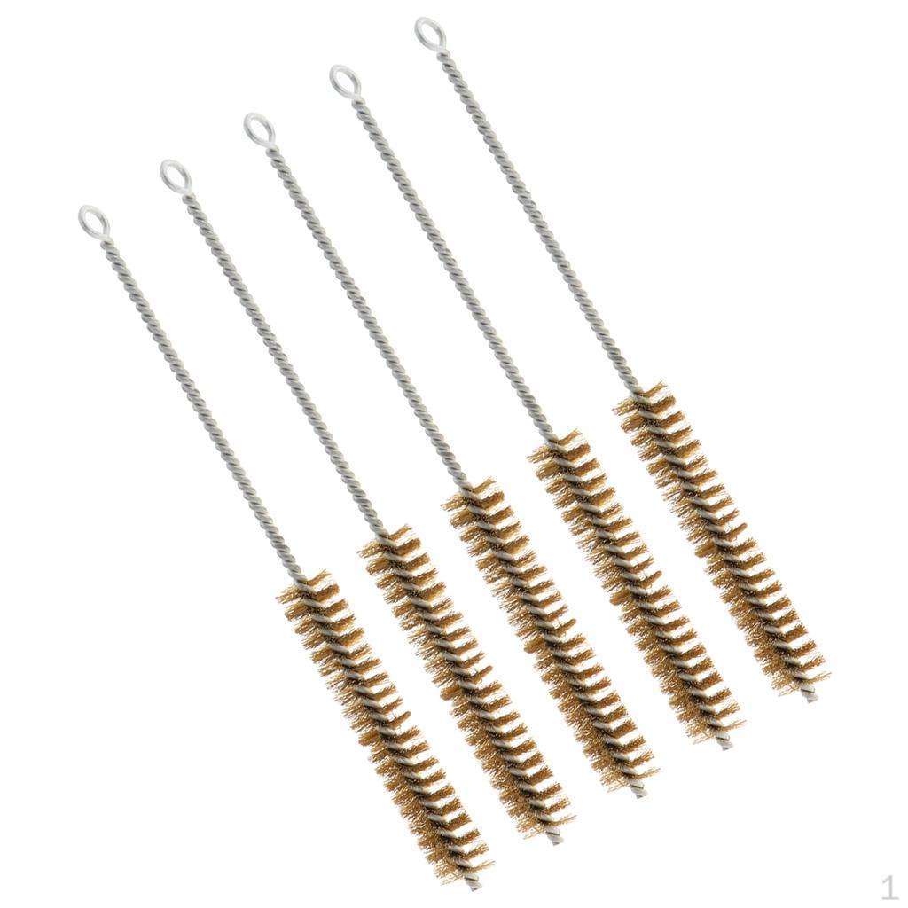5pcs Carburetor Cleaning Brush Small Long Burner Tube Tool