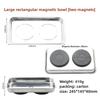 1Pcs Round Square Magnetic Parts Tray Silver Multifunctional Tool Organizer Magnet Stainless Steel Parts Bowl