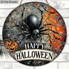 Happy Halloween Wooden Sign with Black Spider Pattern - Unique Figurine Ornaments - Ideal for Front Door, Yard, Porch, Room Decor