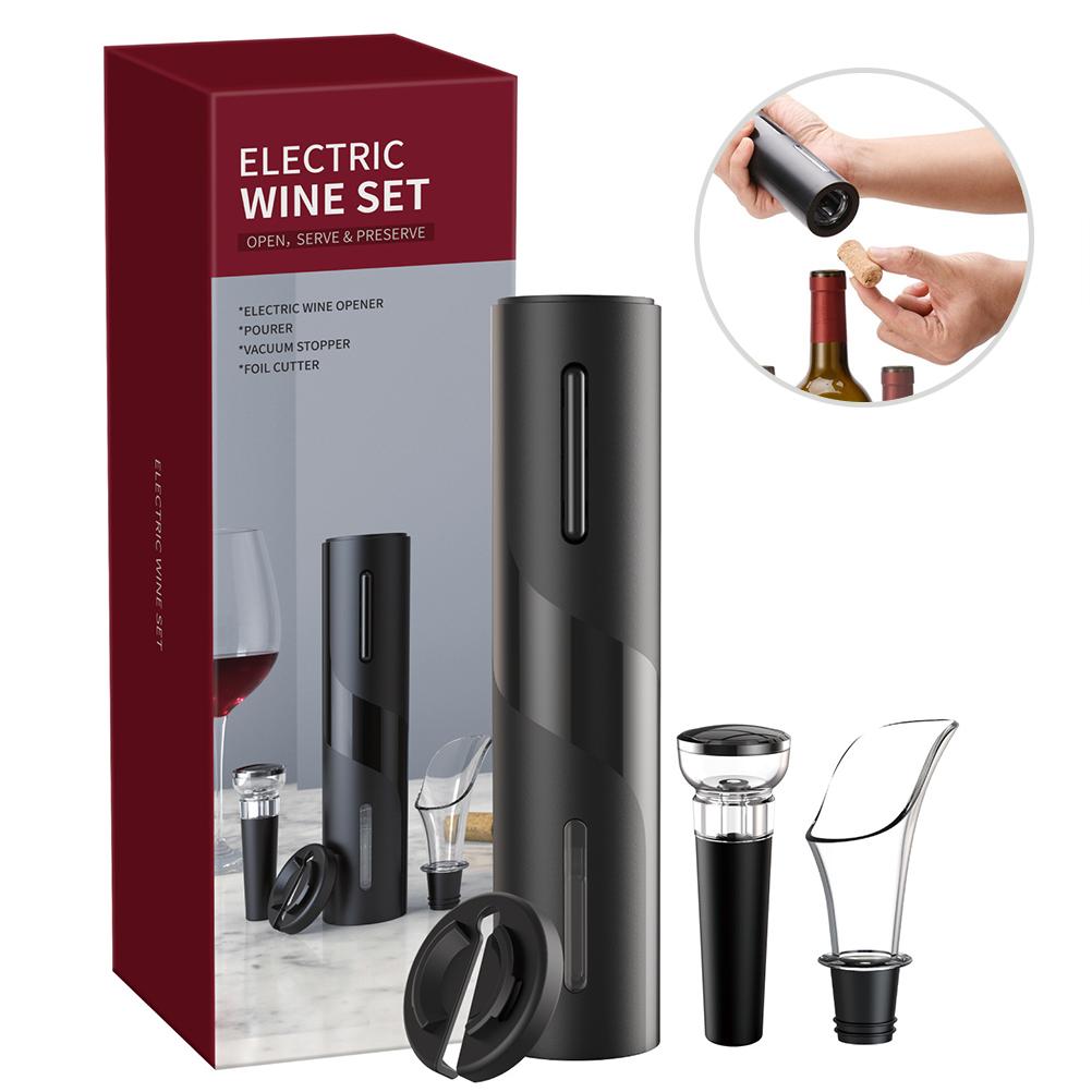 4 in 1 Wine Opener Set Electric Wine Opener Gift Set USB Charging Professional Bottle Opener for Home Restaurant Party