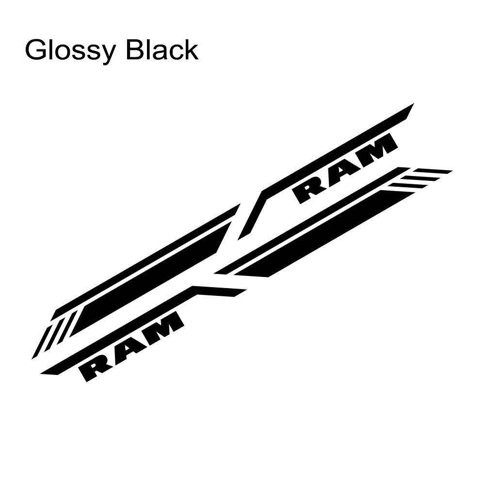 Pickup Bed Side Sticker For Dodge RAM 1500 2500 3500 Rebel TRX Car Stripes Style Decor Decal Truck Vinyl Cover Auto Accessories