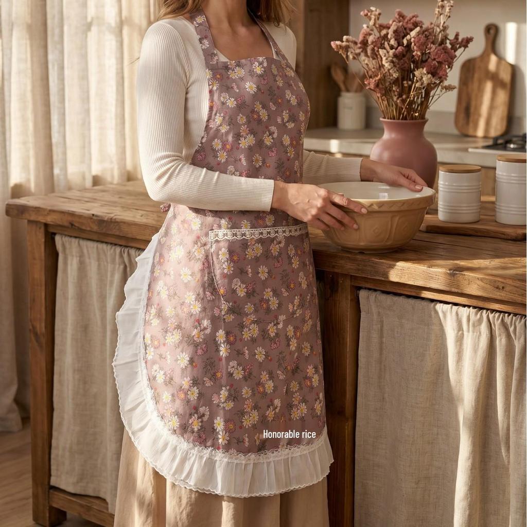 2026 Bamboo Cotton Apron: Breathable, Fashionable Protective Wear for Kitchen, Catering, Nail Art, and Office
