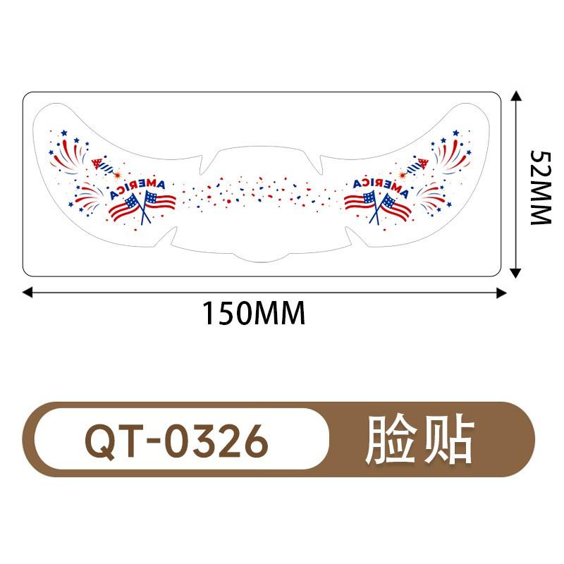 USA Flag Freckle Face Temporary Tattoos 250th Independence Day Party Supplies