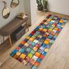 Barevná běžecká podložka s potiskem cihel - Herní téma Protiskluzový podlahový koberec do předsíně Domácí herna Herní místnost Dekorace Módní