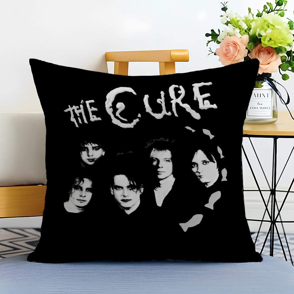 The CCure Rock Band Cushion Cover Washable Linen Pillowcase Soft for Sofa Bed Cozy Home Room Decor