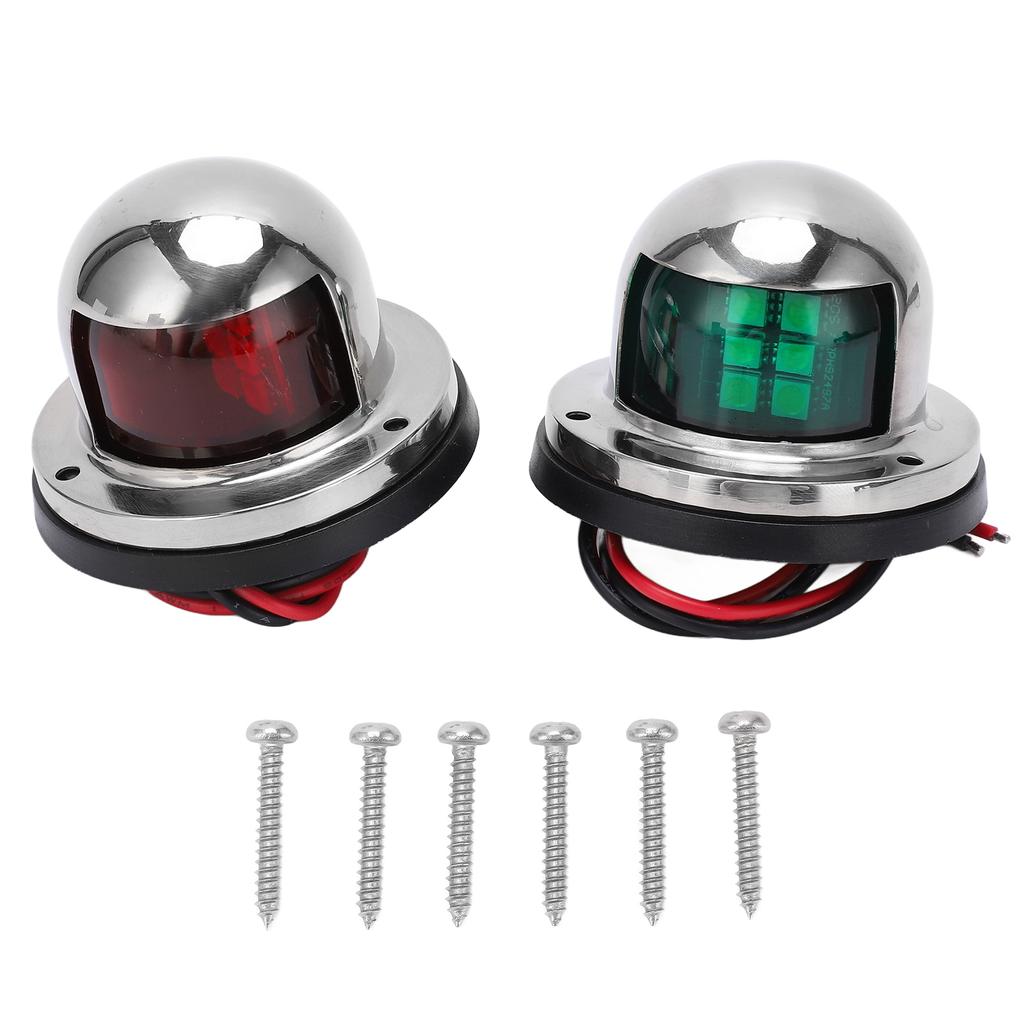 1 Pair Set 12V 24V Red Green Sailing Signal Light Marine Boat LED Bow Navigation Lamp Accessory