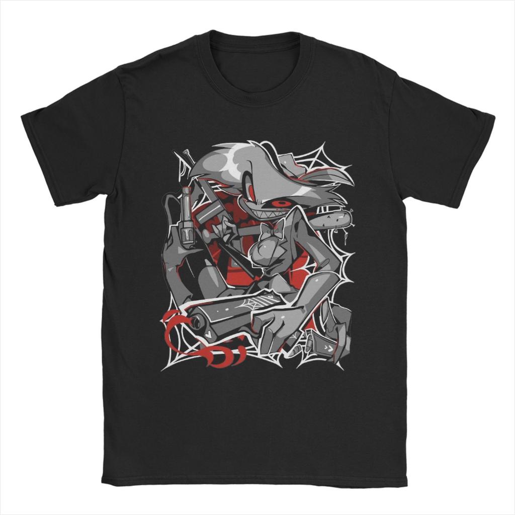 Hazbins Hotels Huskerdust Valentine T-Shirt Men Women  Humorous 100% Cotton Tee Shirt O Neck Short Sleeve T Shirt Original Tops