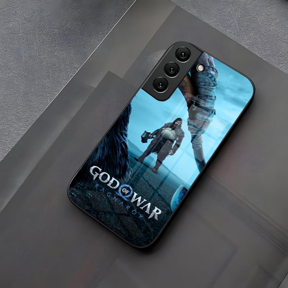

God Of War Ragnarok Phone Case Glass For Samsung Galaxy S23 S24 S21 S25 S22 S20 Ultra Fe Plus A55 A15 A14 Coque Samsung S25