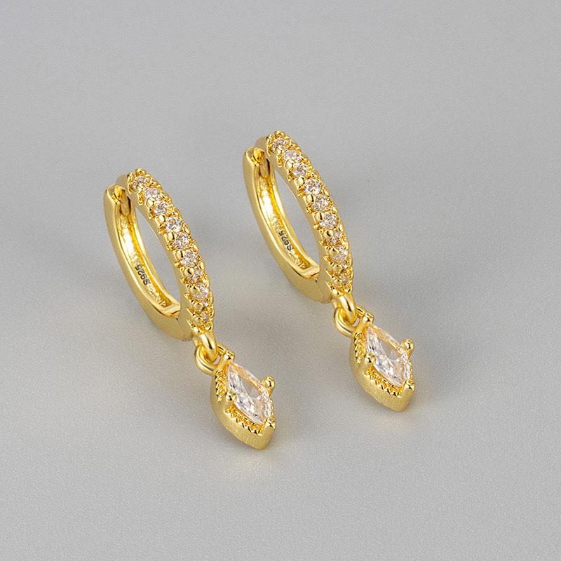 925 Silver Earrings For Women Trendy Heart Star Zircon Earring Jewelry Prevent Allergy Party Accessories Gift
