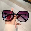 Stylish Design Gradient Shades Fashion Square Women's Sun Glasses Oversize Decoration Sunglasses for Travelling Driving