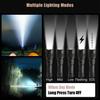 100000LM LED Flashlight USB Rechargeable Zoom Torch Strong Light Focused Light Source Can Light a Flame Waterproof Lantern