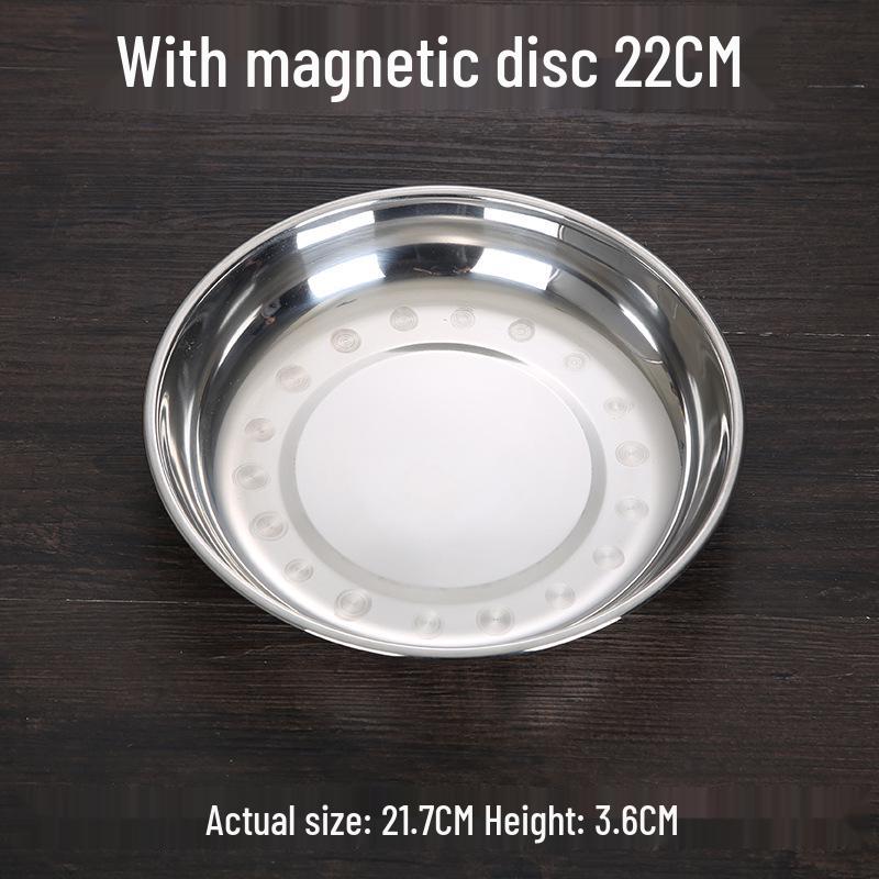 Pogrubiona Płytka Okrągła ze Stali Nierdzewnej do Użytku Domowego - Wszechstronna do Ryb, Ryżu, Grillowania i Liangpi.