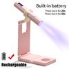 Mini UV Nail Light Timers & Adjustable Stand Handheld Nail Lamp for Gel Nails USB Rechargeable Nail Dryer Flash Curing for Glue