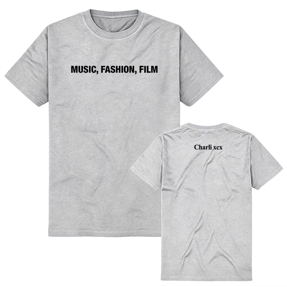 Cotton Summer O-neck Music, Fashion, Film Album Graphic Merch CHARLI XCX Design Printing T-shirt Hip Hop Streetwear Top
