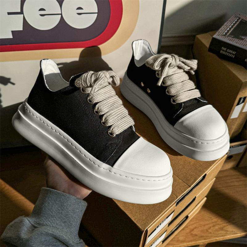 

Bread shoes мужская обувь европейские и американские туфли-ракушки американский уличный трендовый бренд универсальная черная ниша толстая подошва 4845-J 38 чёрный