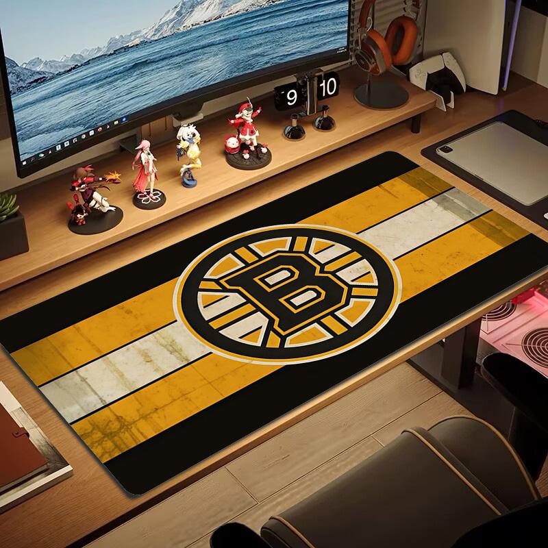 Boston Bruins2 Print Cushion Non-slip Laptop Tablet Big Mousepad XXL Mat Mini PC Playmat With Lock edge