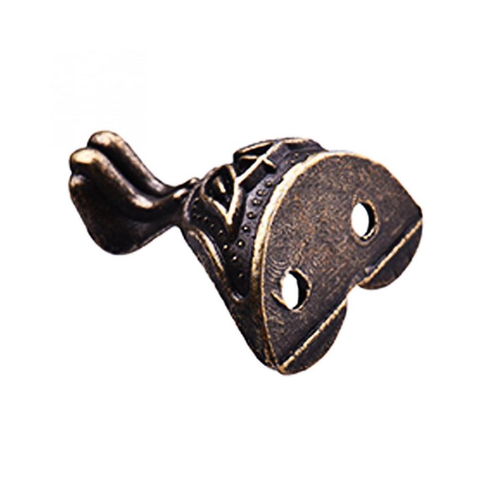 4 Pezzi Gamba Mobile Lega Antica Scatola Cassa Legno Piedini Decorativi Angolo Gamba Parte Mobile Durevole patas para mueble
