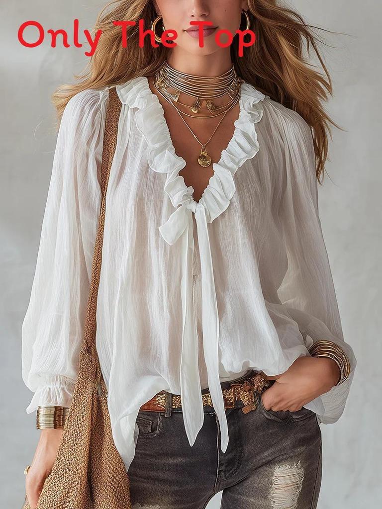 Streetwear Style Ladies V Neck Shirt With Splicing Design For Casual Wear