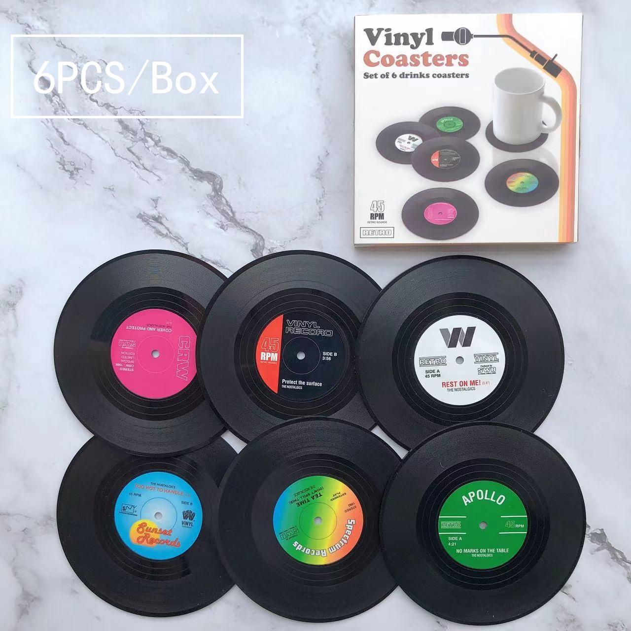 

Винтажная подставка для кружки, виниловая, нелегко деформируемая подставка для пластинок, силиконовая подставка, силикагель, виниловая подставка для столовых приборов, изоляция 6PCS