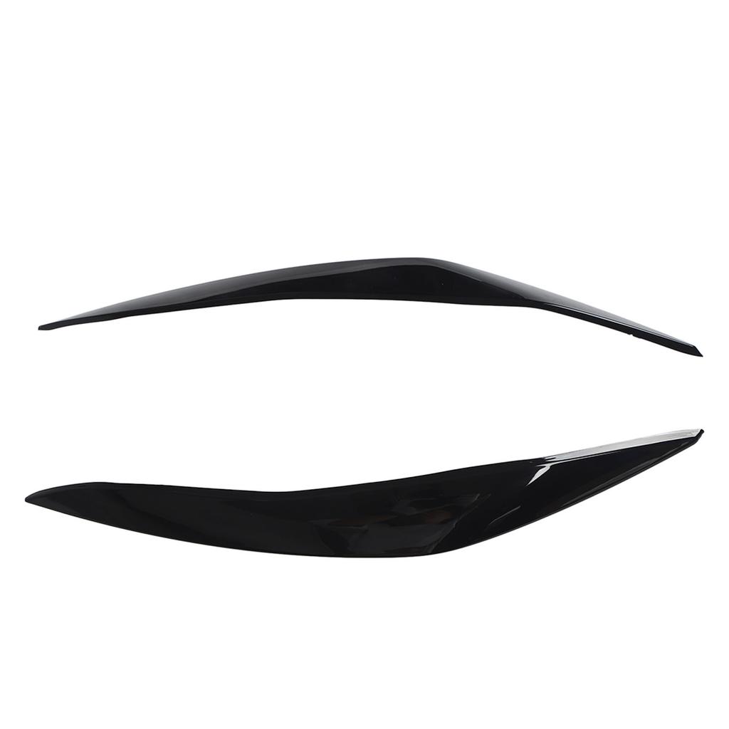 2 Pcs Headlight Eyebrow Left Right Front Light Eyelid Cover Trim for 5 Series F10 Pre‑LCI 2010 to 2013