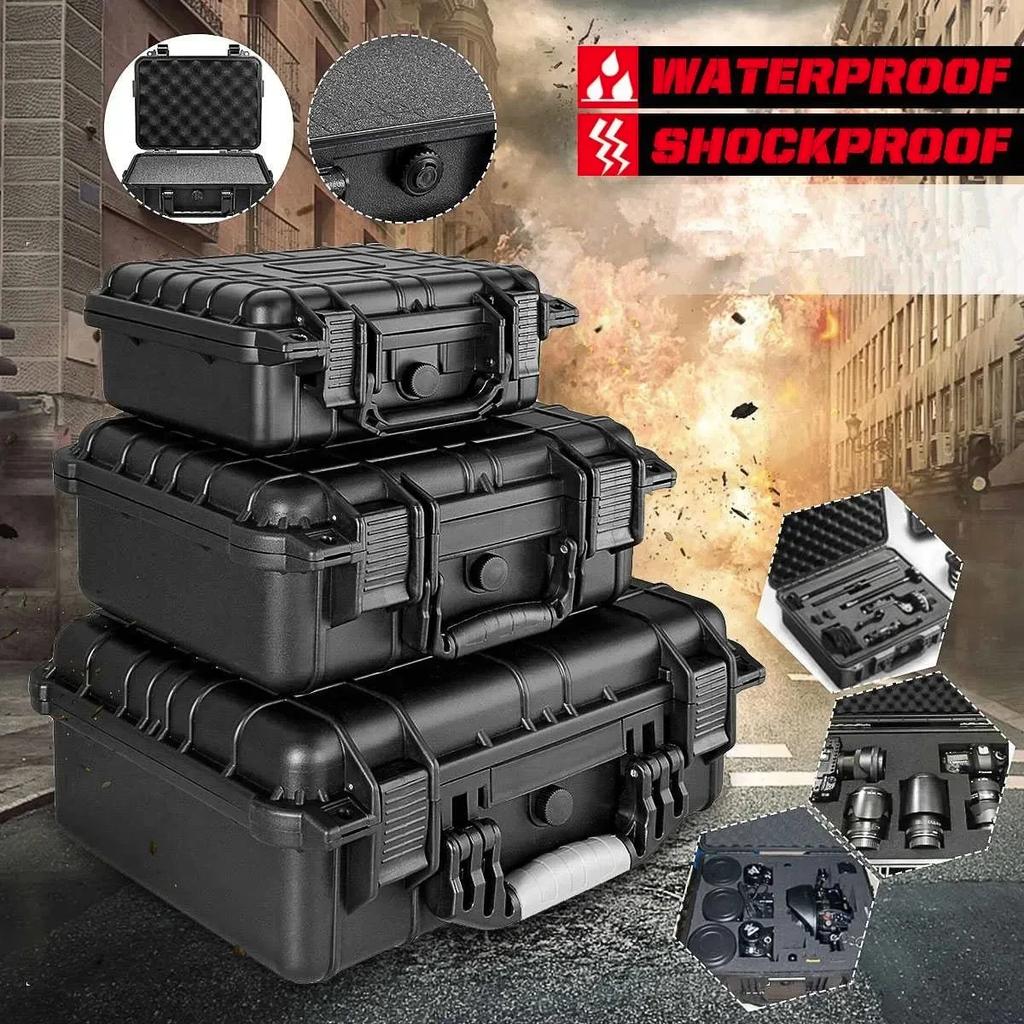 9 Sizes Tool Box ABS Plastic Hard Carry Case Safety Equipment Instrument Case Portable Tool Box Impact Resistant Tool Case Foam