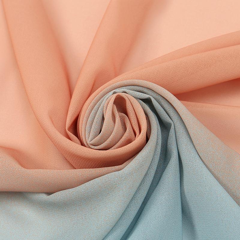 Muslim Ombre Chiffon Hijab Scarf Women Long Colorful Wedding Party Head Wrap shawls Ladies Muslim Veil Headscarf Turban 180*70cm