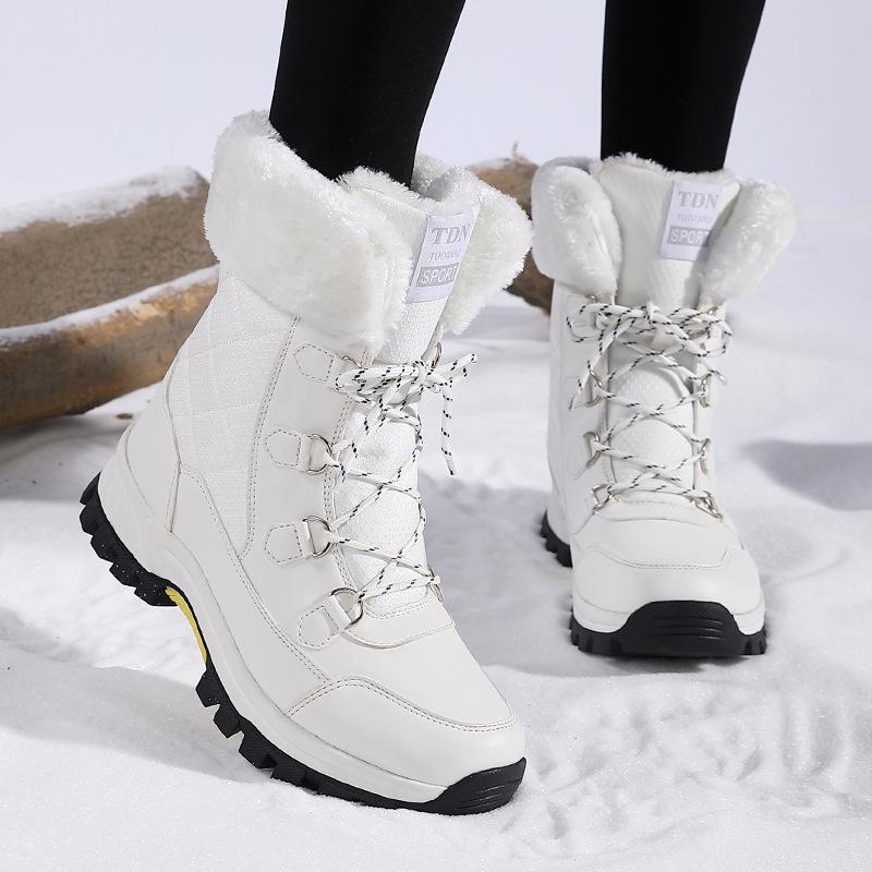 Women's High-Top Winter Snow Boots - Warm Cotton Shoes