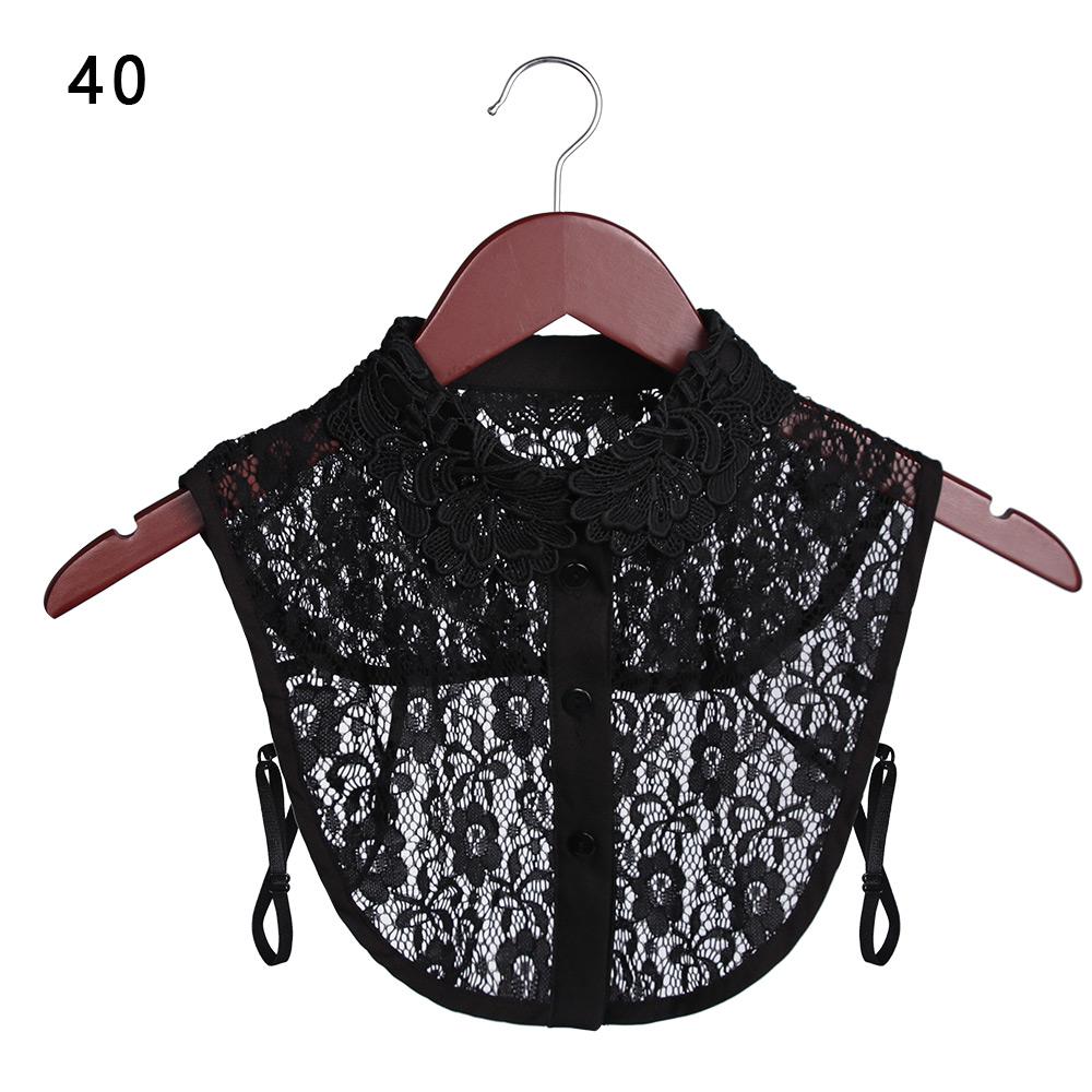 Classic Women Cotton Lace Fake Collar Vintage Detachable Clothes Accessories Lapel Blouse Top Shirt Collar False Collar DropShip