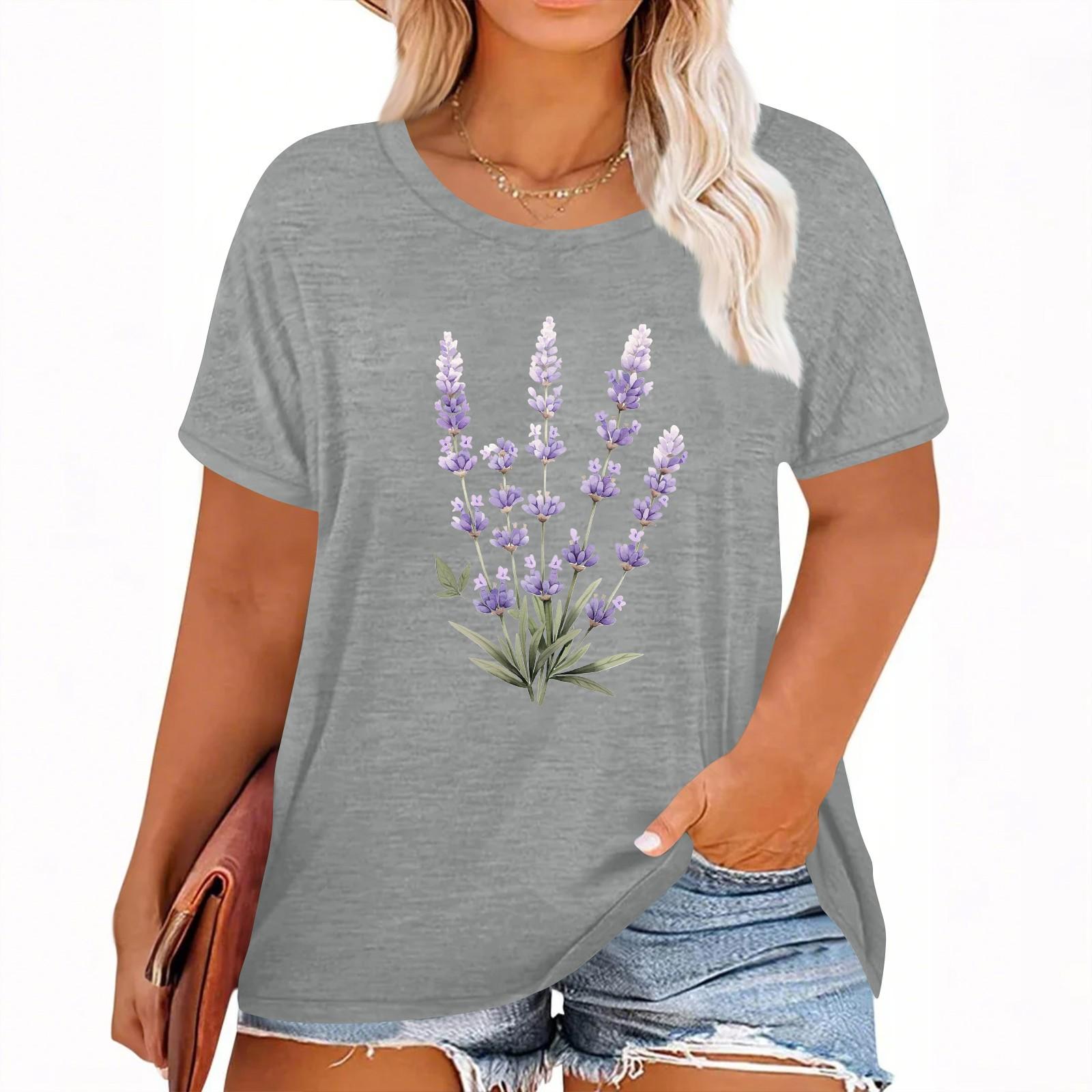 Women s Hawaiian Floral Print Short Sleeve T-Shirt Top XXXL