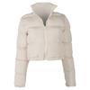 Fashion Women Solid Stand-up Collar Cardigan Down Jacket Outerwear Padded Coat