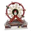 Wheel Figurine Musical Box Christmas Decor with Light Decorative Statue Ornament for