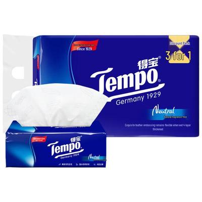 Tempo 4-lagige unparfümierte Gesichts-Taschentücher