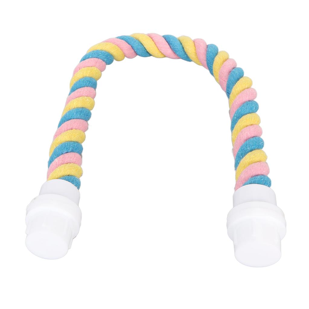 Bird Rope Perch Colorful Flexible Cotton Parrot Swing Climbing Standing Toy for Cockatiels