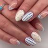 30Pcs Fake Nails Sweet Pink French Polka Dots Bows and Playful Cherries—Press-On Nails Perfect as Gifts for Girls and Friends