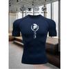 Men's Short Sleeve Compression T-Shirt Breathable Elastic Ancient Greek/Strength Training Style Top Strength Training Style